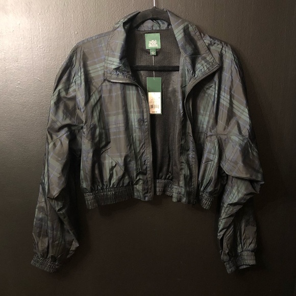 wild fable Jackets & Blazers - NWT: Wild Fable Cropped Plaid Windbreaker